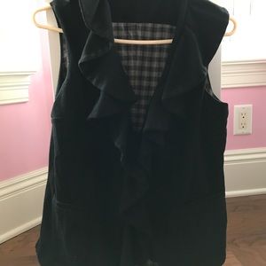 Alice+Olivia vest: buffalo plaid lining Large